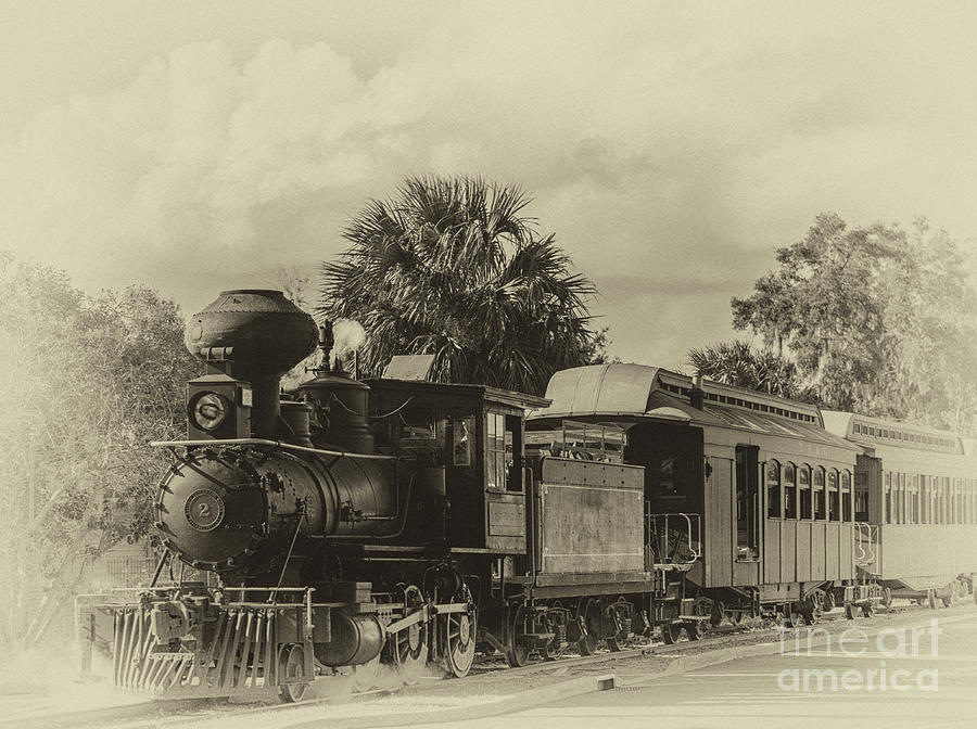Black And White Photograph - Baldwin Locomotive Iron Metal by Dale Powell