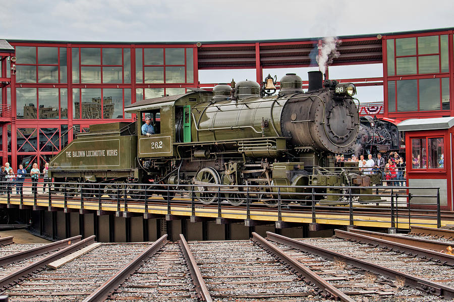 Baldwin Locomotive On The Turntable Photograph by Kristia Adams