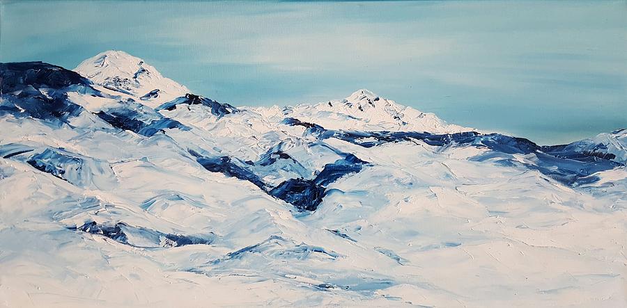 Baldy Mountain and Granite Peaks, Montana Painting by Cheryl Nancy Ann Gordon