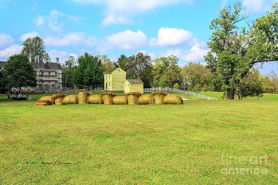 Baled Hay In A Grassy Field Photograph by Richard J Thompson