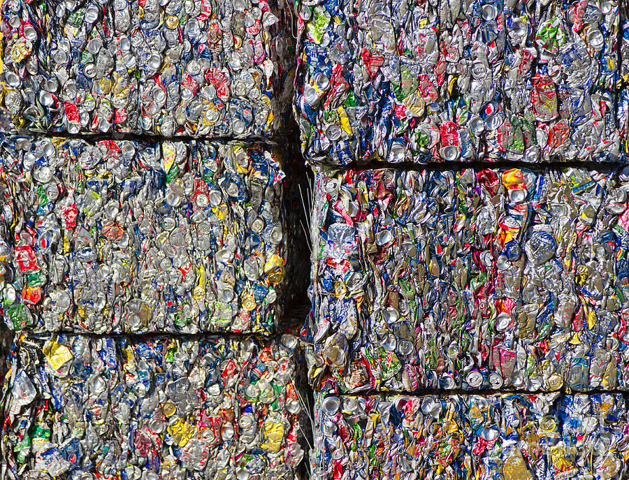 Bales Of Aluminum Cans Photograph by David Buffington