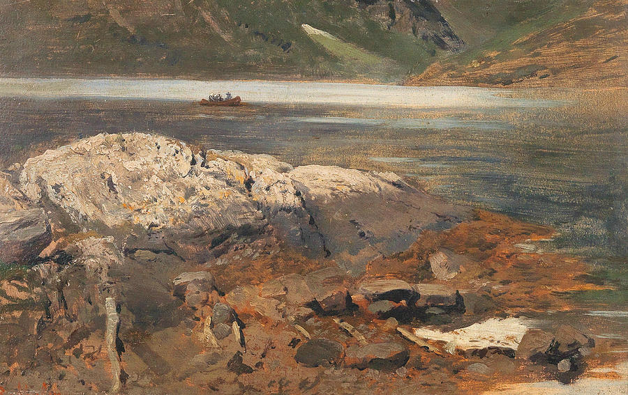 Balholm on the Essefjord Painting by Louis Douzette