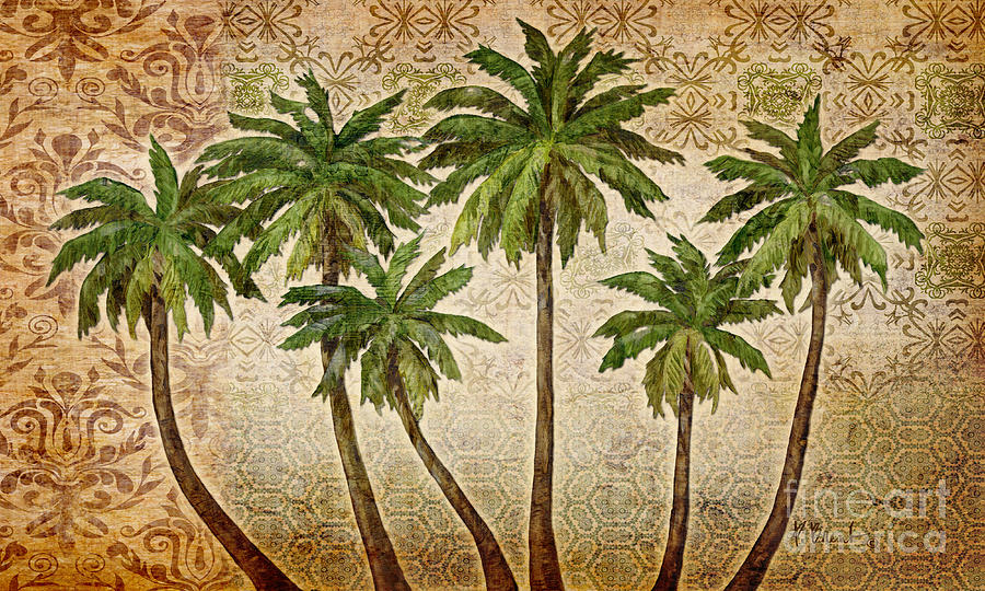 Tree Painting - Bali Palms by Paul Brent