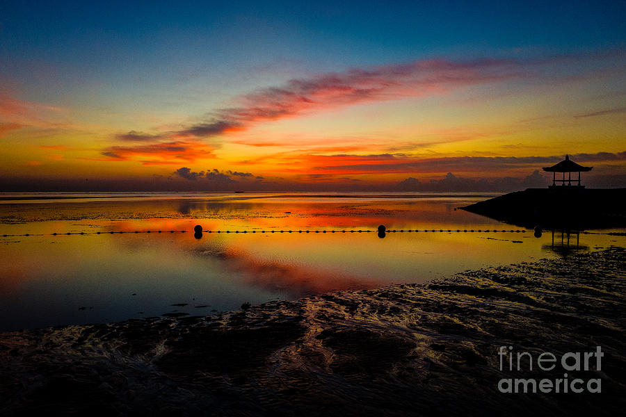 Bali Sunrise Over Ocean Photograph by M G Whittingham