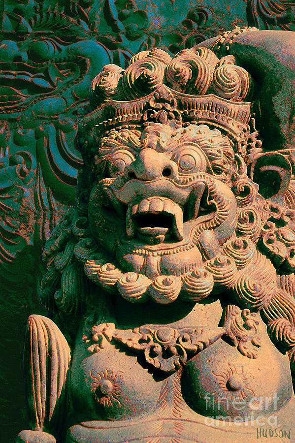 Balinese temple guardian - Bali Guardian II Photograph by Sharon Hudson