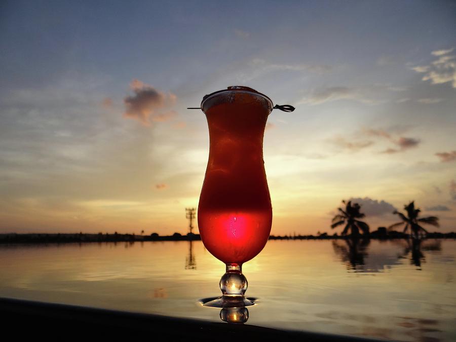 Unschooling Photograph - Balinese sunset with red drink by Exploramum Exploramum Unschooling Photograph - Balinese sunset with red drink by Exploramum Exploramum