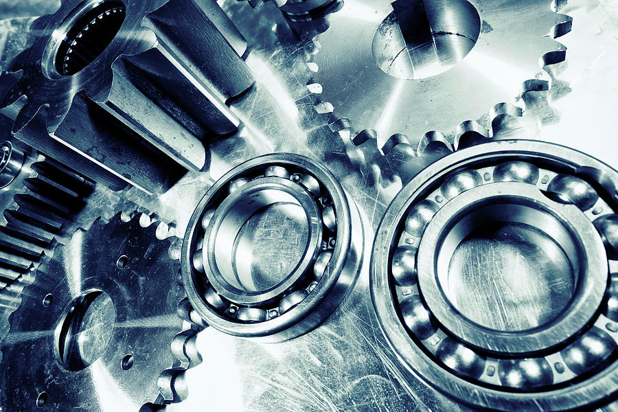 Ball-bearings And Cogs In Titanium Photograph by Christian Lagereek