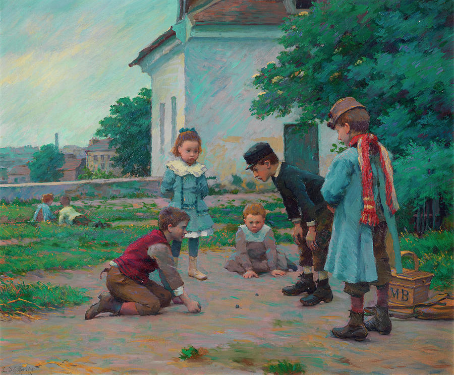 Ball Party Children Playing Painting By Claude Emile Schuffenecker   Ball Party Children Playing Claude Emile Schuffenecker 