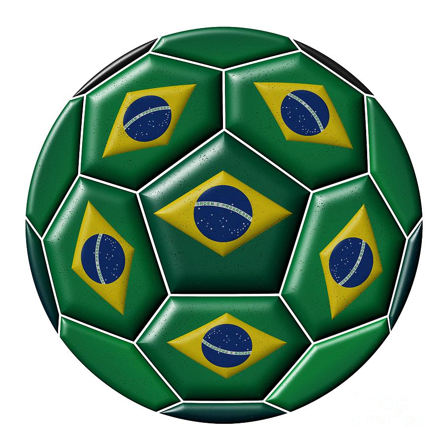 Ball with Brazilian flag Photograph by Michal Boubin