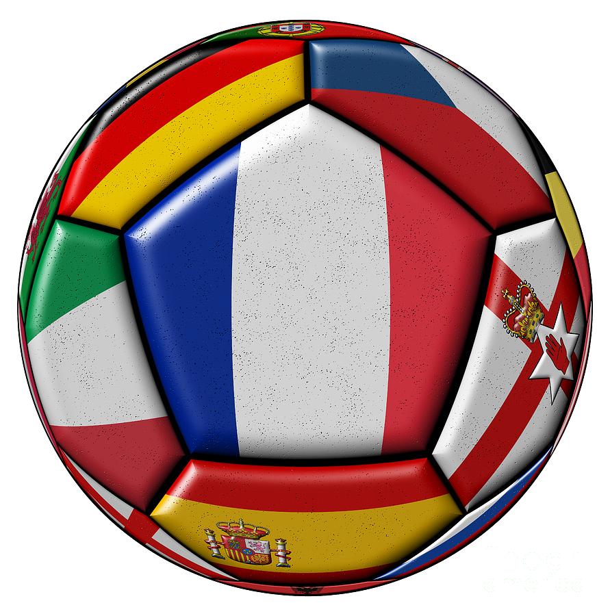 Ball with flag of France in the center Digital Art by Michal Boubin