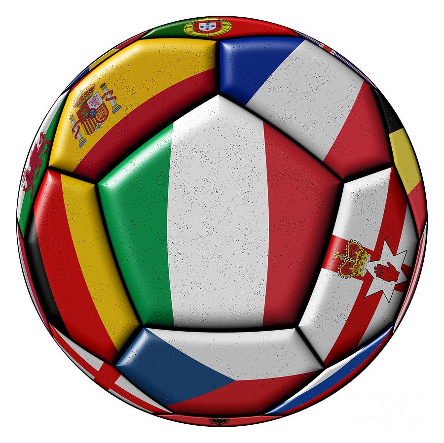Ball with flag of Italy in the center Digital Art by Michal Boubin