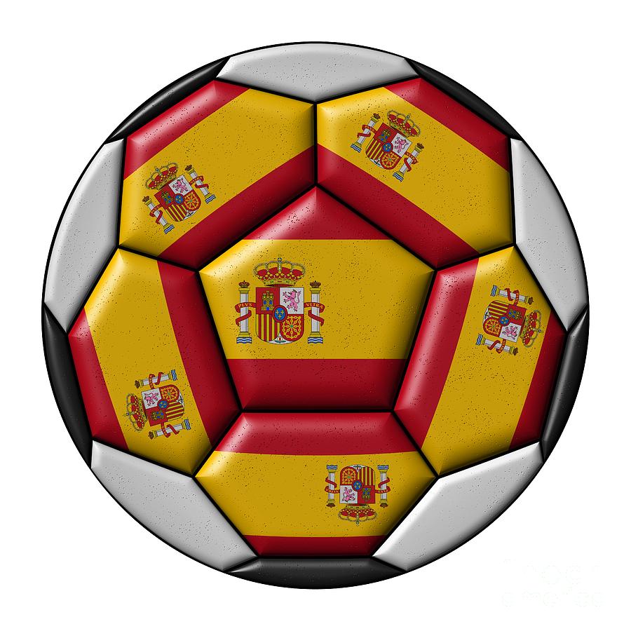 Ball with Spanish flag Photograph by Michal Boubin