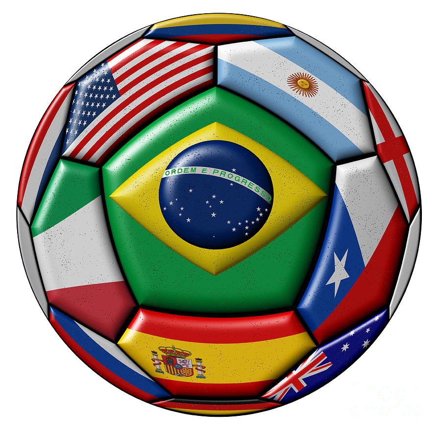 Ball With Various Flags Digital Art by Michal Boubin