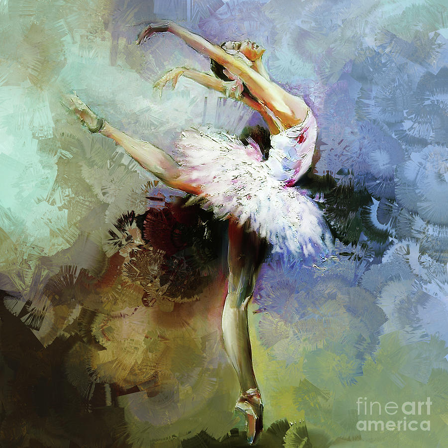 Swan Painting - Ballerina 04901 by Gull G