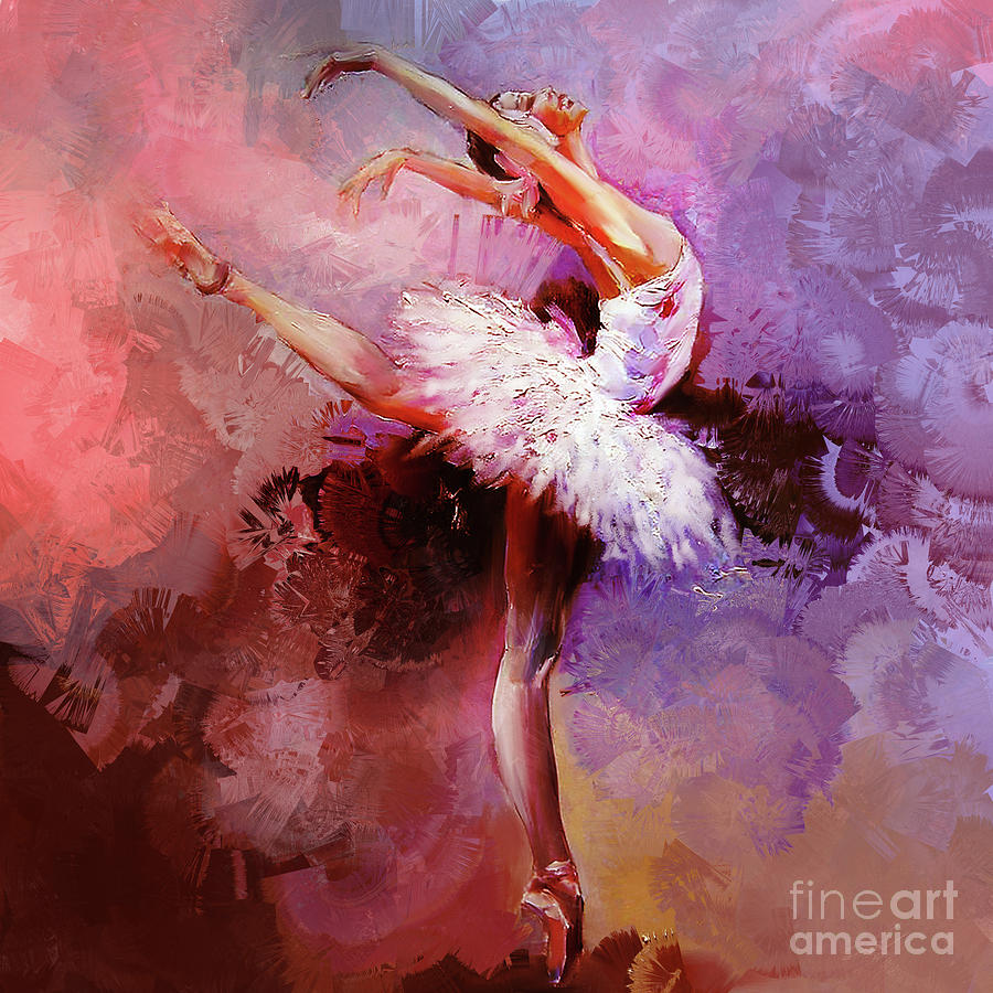 Swan Painting - Ballerina 08821 by Gull G