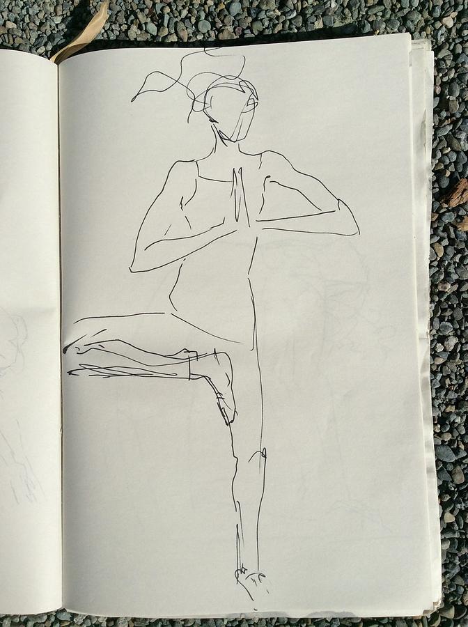 Female Drawing - Ballerina 1 by Elizabeth Parashis
