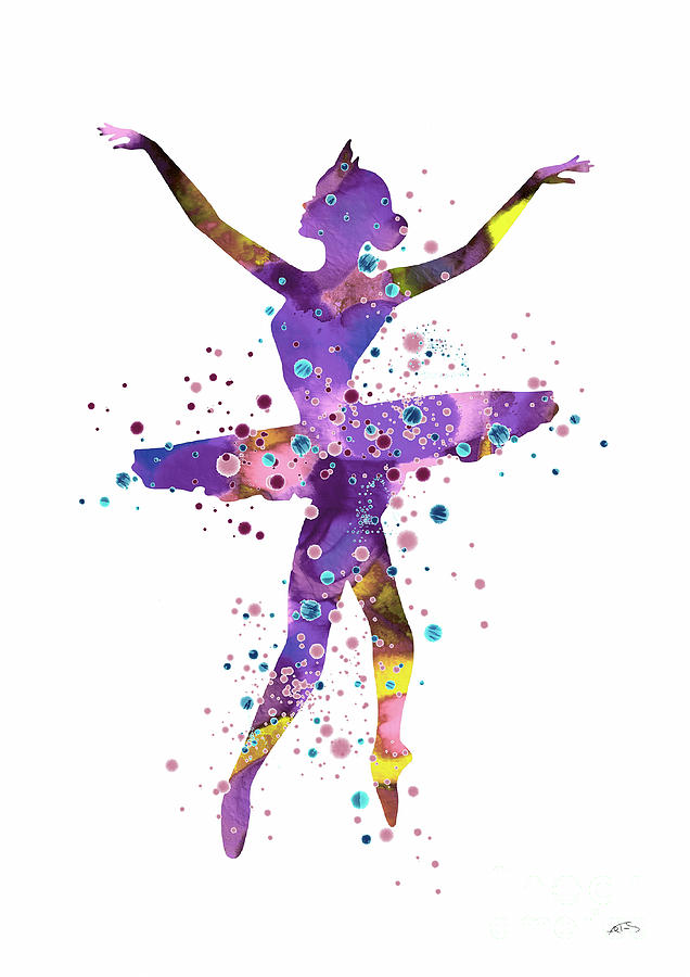 Ballerina 5 Watercolor Print Digital Art by White Lotus - Fine Art America