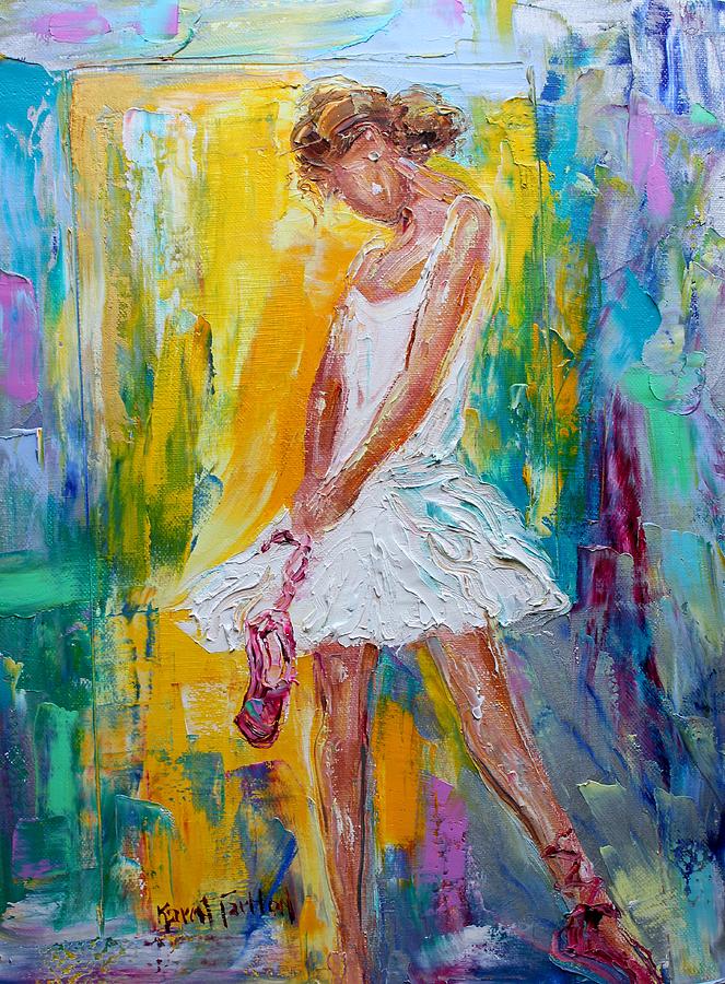 Ballerina Painting - Ballerina Before the Dance by Karen Tarlton