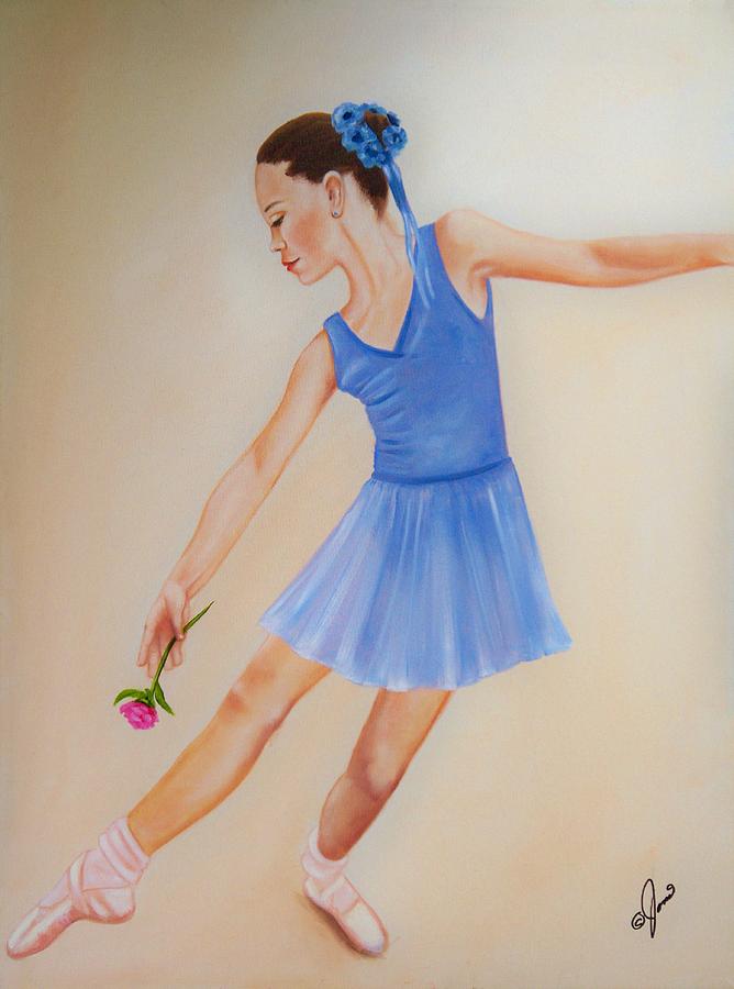 Ballerina Blue Painting by Joni McPherson