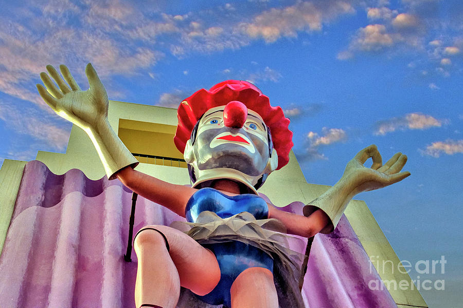 Ballerina Clown Venice CA, Photograph by David Zanzinger