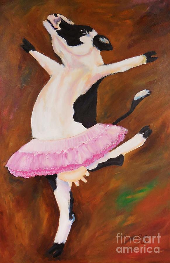 Ballerina Cow Painting by Cami Lee