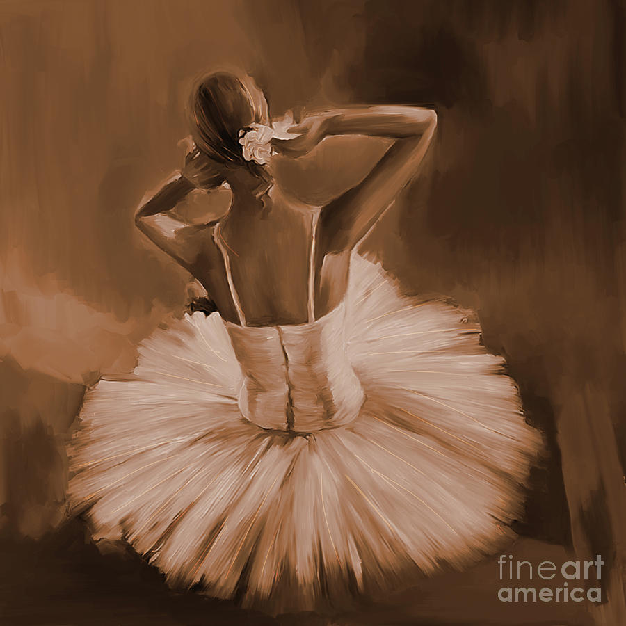Ballerina Dance 0444c Painting by Gull G