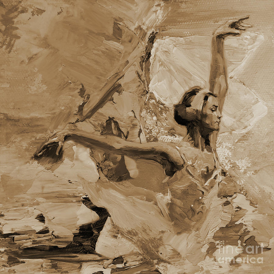 Ballerina Dance 1102A32 Painting by Gull G