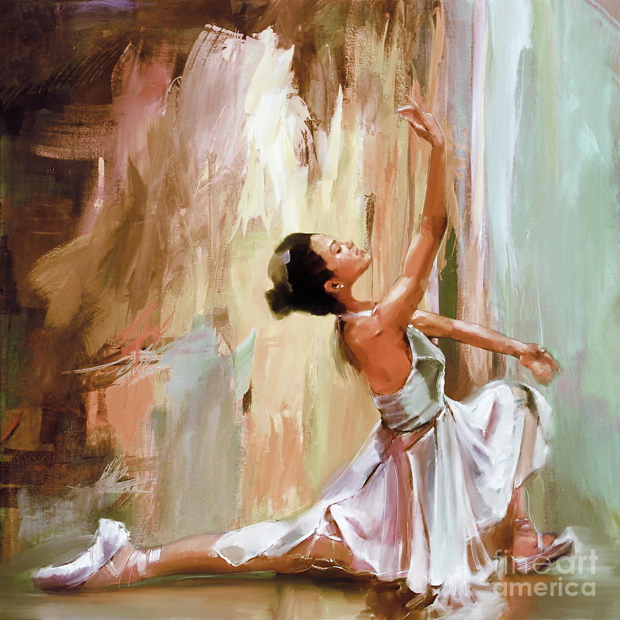 Ballerina Dance art 99EW Painting by Gull G