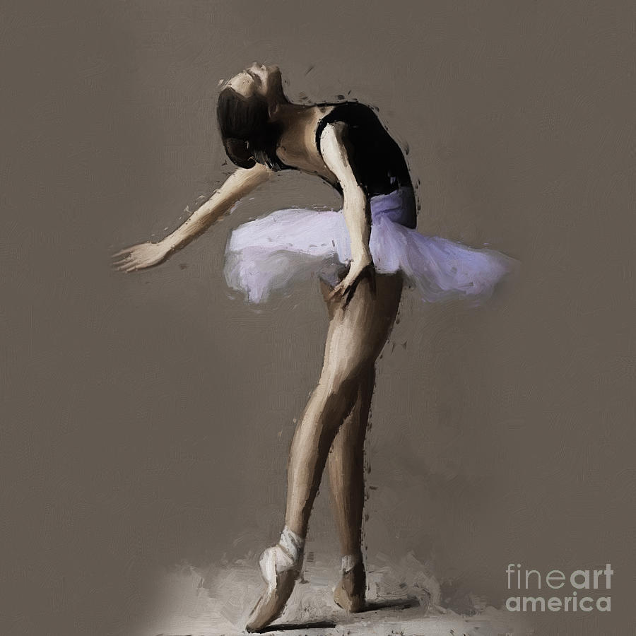 Music Painting - Ballerina Dance art v45T by Gull G