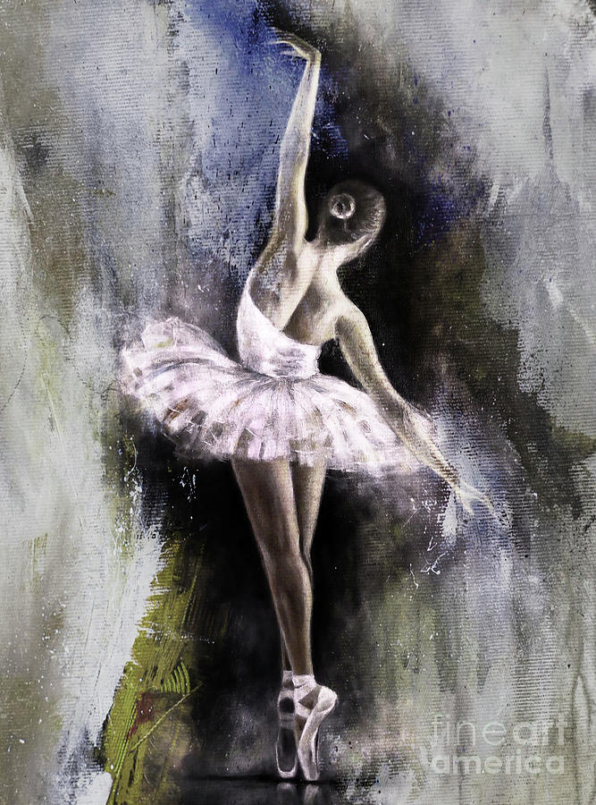 ballerina dancing painting