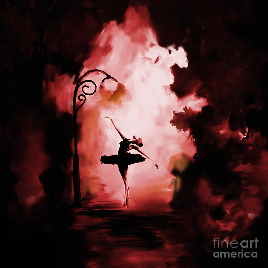Ballerina dance in the dark Night  Painting by Gull G