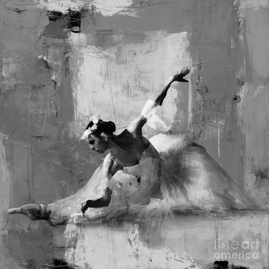Ballerina Dance on the floor  Painting by Gull G