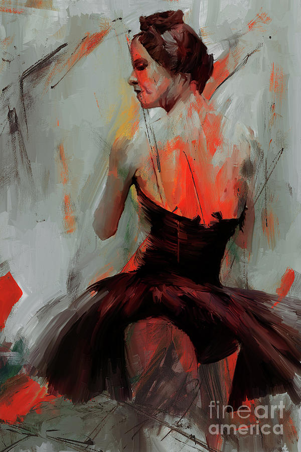 Ballerina Dance Painting 03 Painting by Gull G