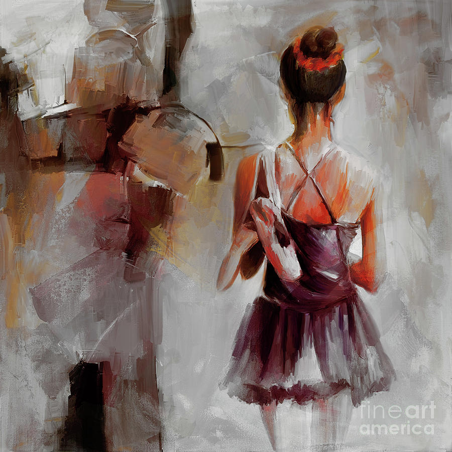 Ballerina Dancer 9901 Painting by Gull G