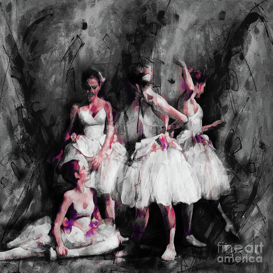 Ballerina Dancing girls  Painting by Gull G