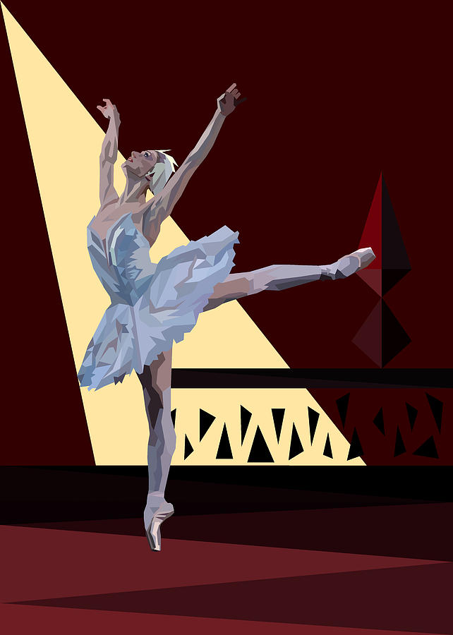 Swan Digital Art - Ballerina dancing Swan Lake by James Bryson