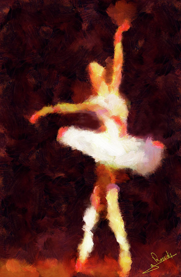 Ballerina Painting by George Rossidis