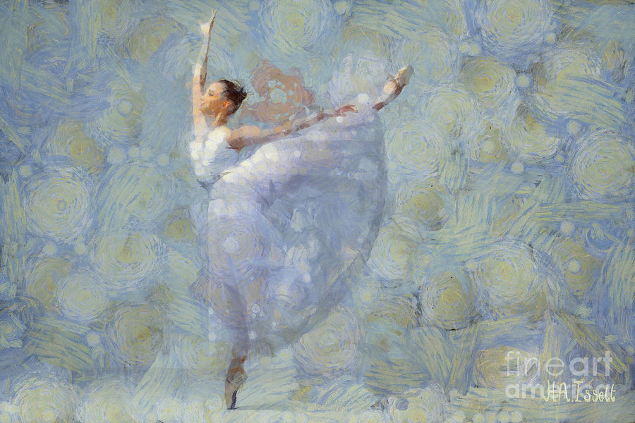 Ballerina in White Dress Digital Art by Humphrey Isselt