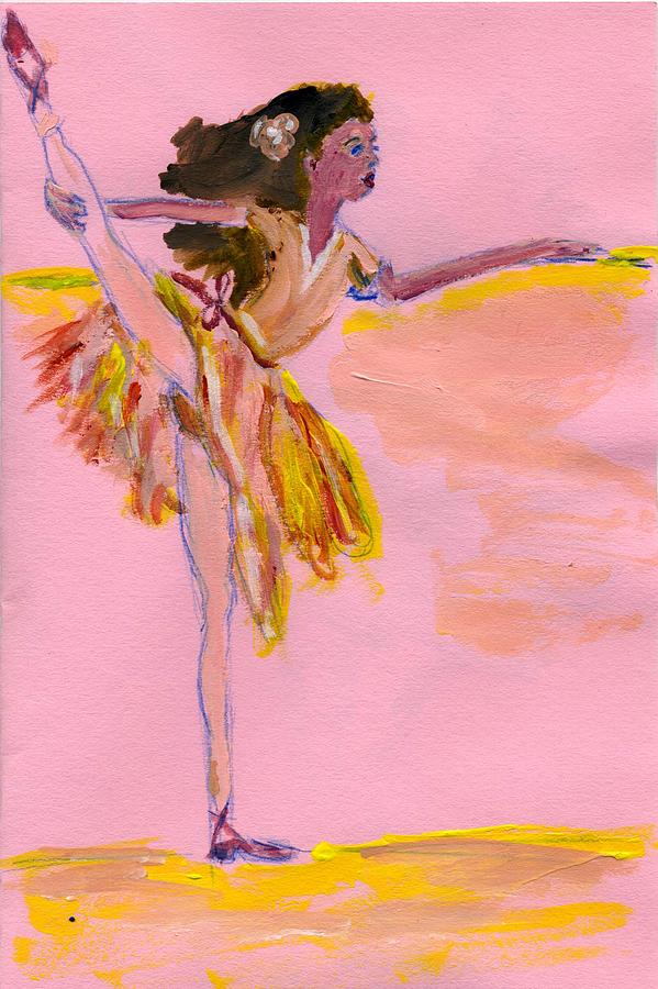 Ballerina Practicing Painting by Anna Angelou - Fine Art America