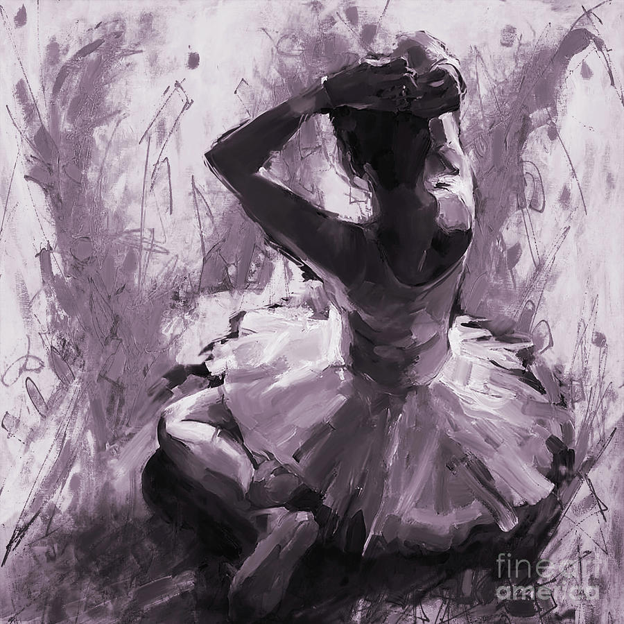Ballerina Sitting 01 Painting by Gull G