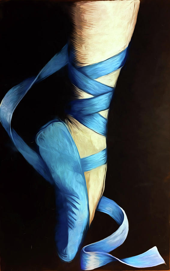 blue ballet slipper