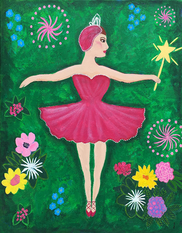 Flower Painting - Ballerina by Sue Gurland