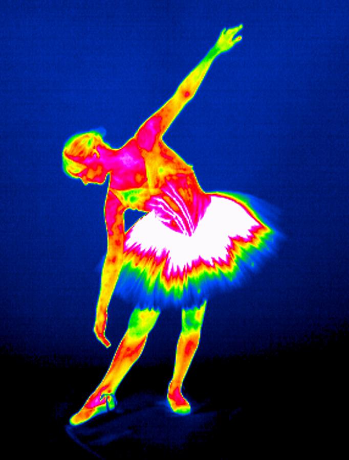 Human Photograph - Ballerina, Thermogram by Tony Mcconnell