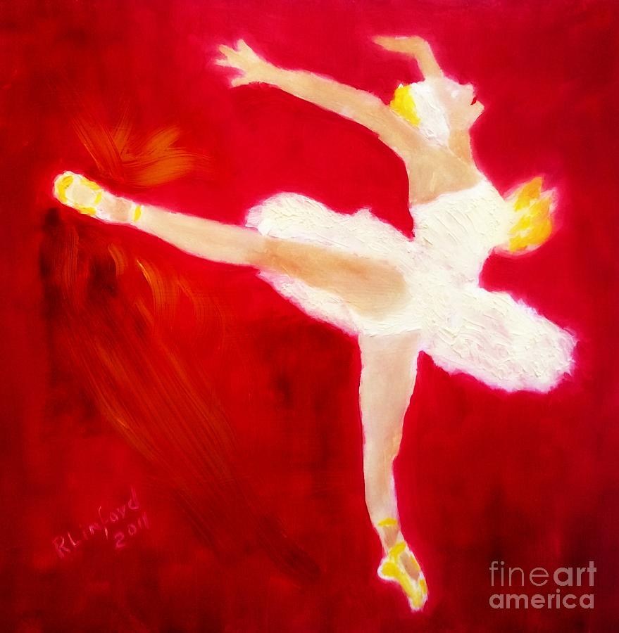 Ballerina Totally On Fire Painting by Richard W Linford