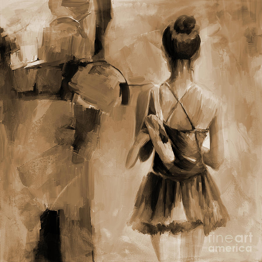 Ballerina Woman 03321 Painting by Gull G