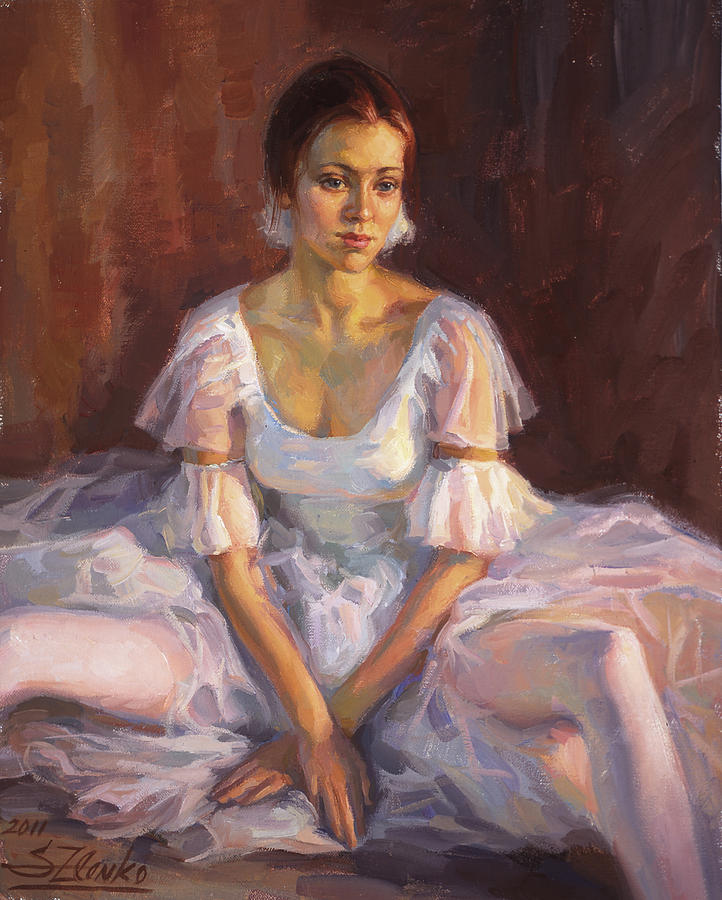 Ballet Painting - Ballerinas Daydream by Serguei Zlenko