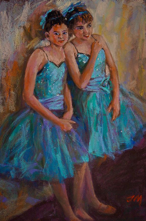 Ballerinas Painting by Jieming Wang
