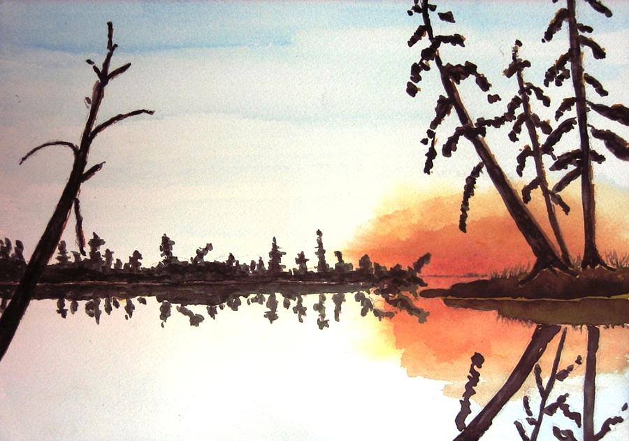 Tree Painting - Ballet Bay Reflections by Buster Dight