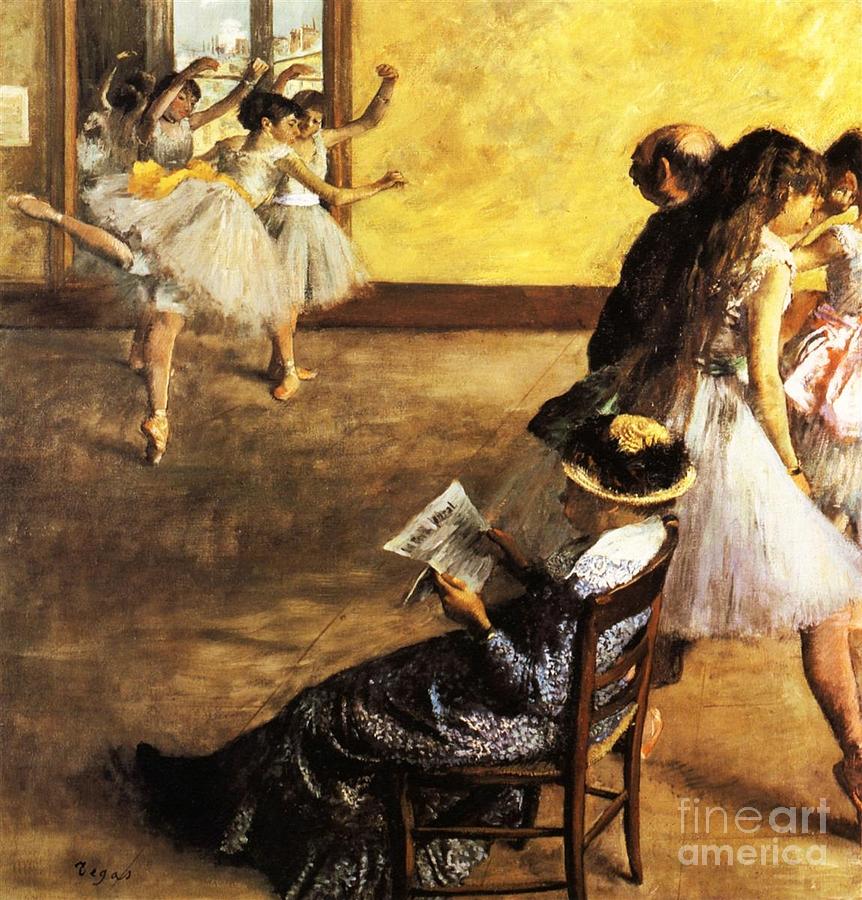 Ballet Class Dance Hall Painting by Degas - Pixels