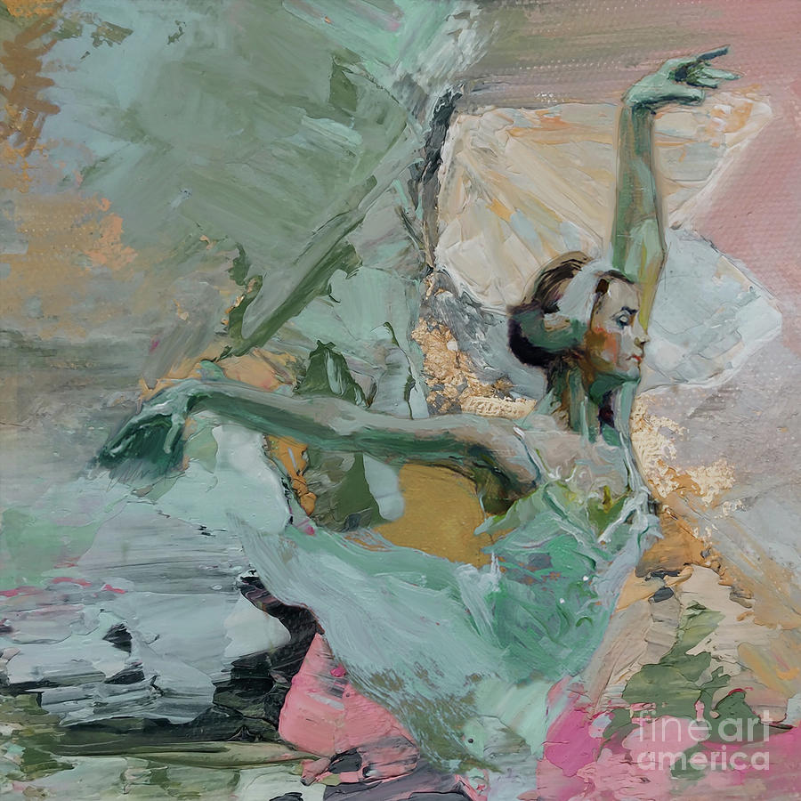 Ballet dance 000802FEQ Painting by Gull G